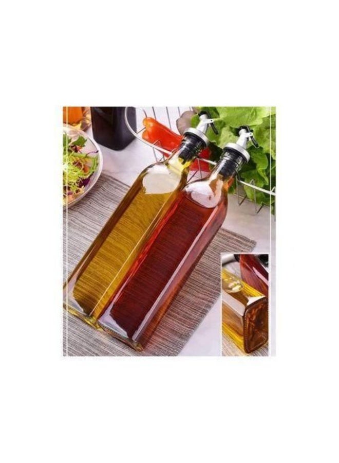 مجموعة  مكونة من زجاجتين وموزع سعة 500 مل و3 برطمانات به ملاعق - شفافة - Image 4